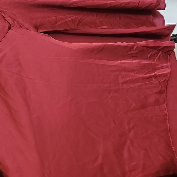 Maroon Silk Skirt, 2x - Picture 4 of 8